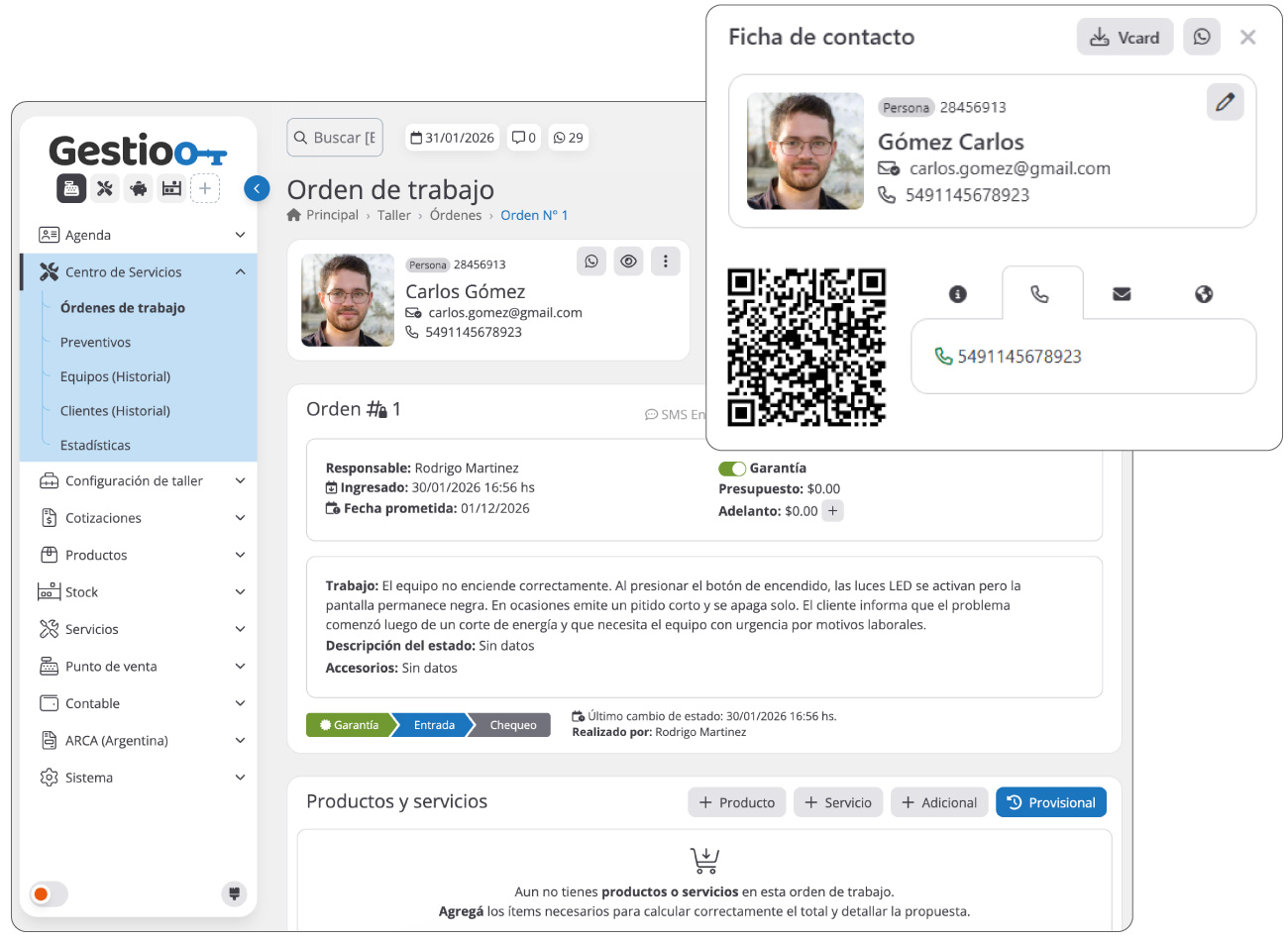 Módulo Agenda de clientes